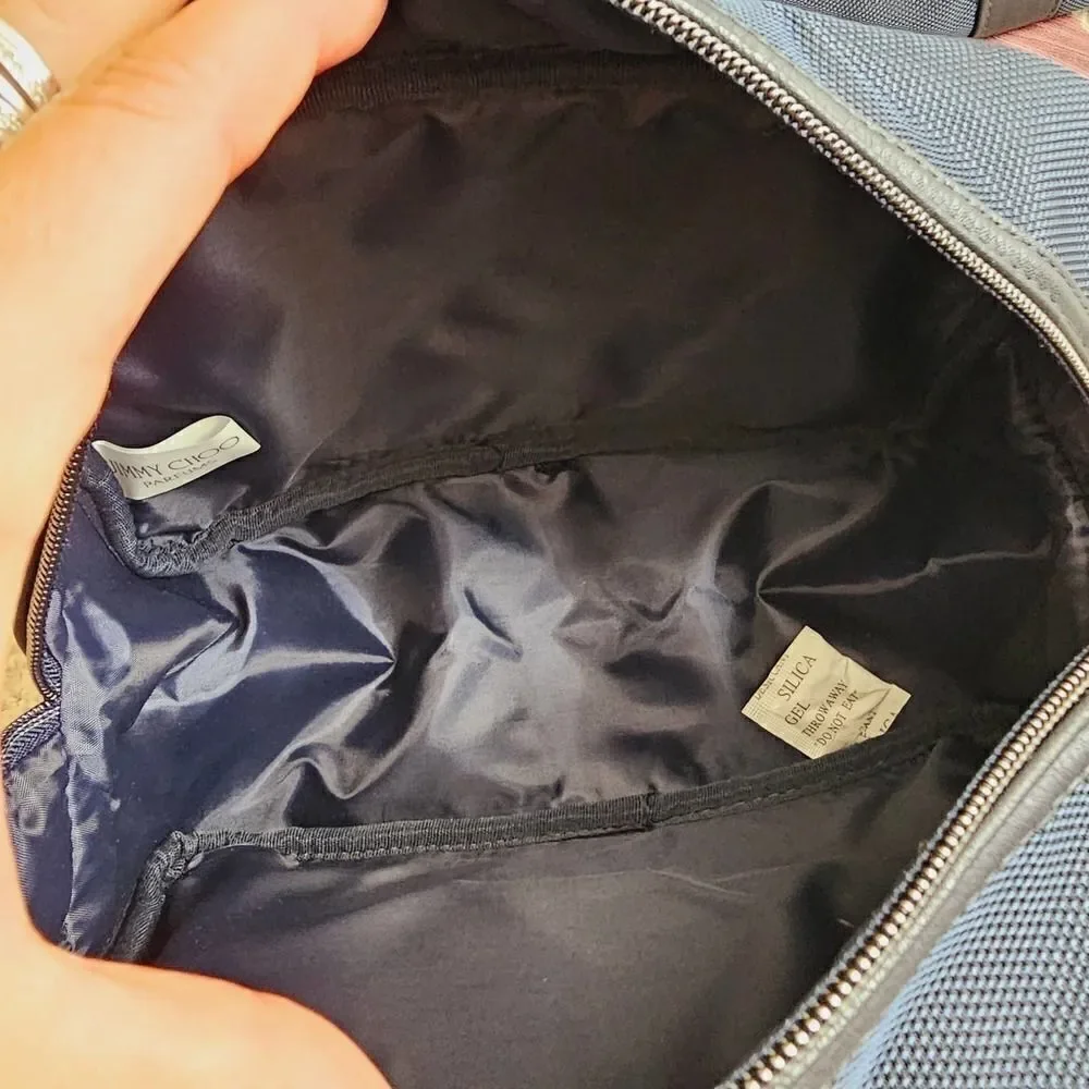 Jimmy Choo travel bag + Toiletry bag gym, Weekender blue